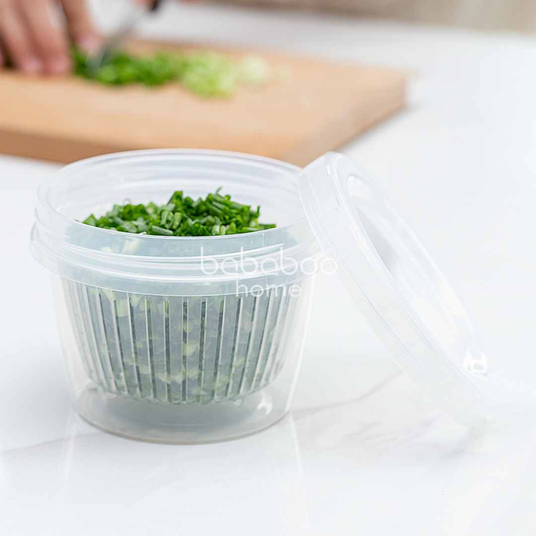 Negi Herbs Container with Strainer